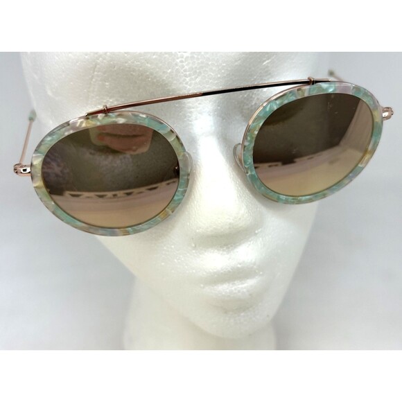 KREWE DU OPTIC CONTI Womens Sunglasses Rose Gold Matte Opal Round Boho RARE - Picture 5 of 13